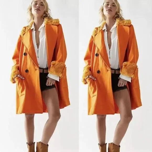 Free People Roxy Wool Coat/ Size XS